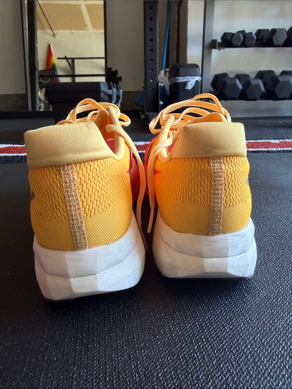 New Balance Women's FuelCell SuperComp Running Shoes - Yellow & Pink - Picture 3 of 5